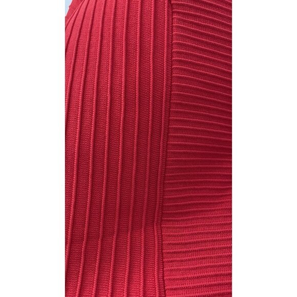 Jamie Sadock Red Ribbed Knit Cardigan Sweater Active Golf Tennis Large - Picture 5 of 5